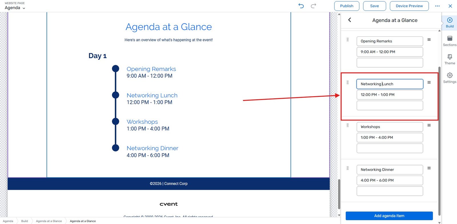 Agenda at a glance | Attendeegain