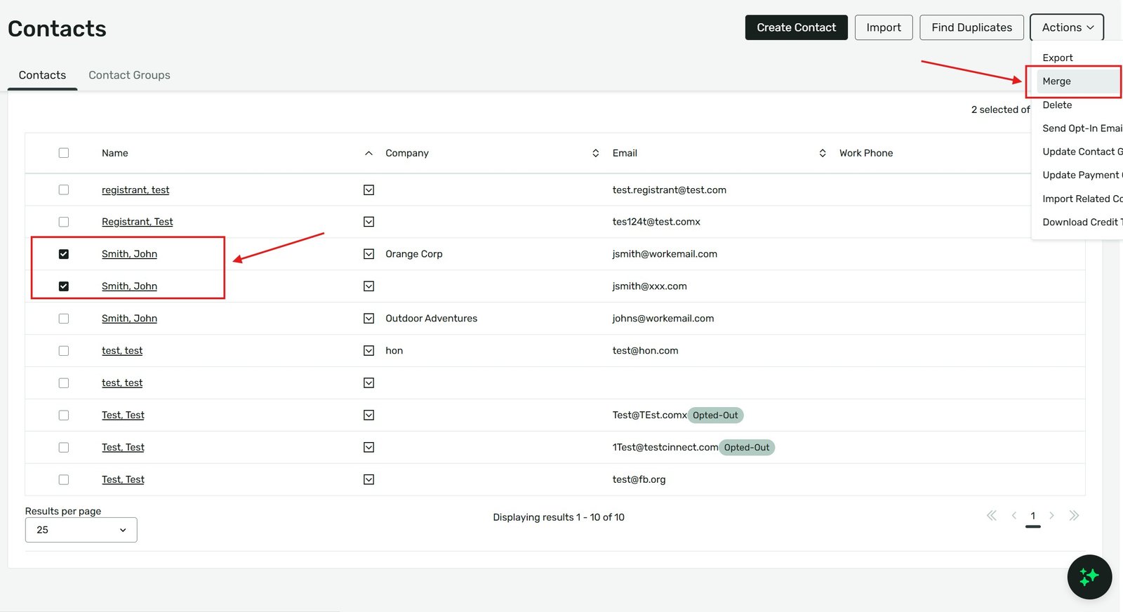 Finding and merging the duplicates | Attendeegain