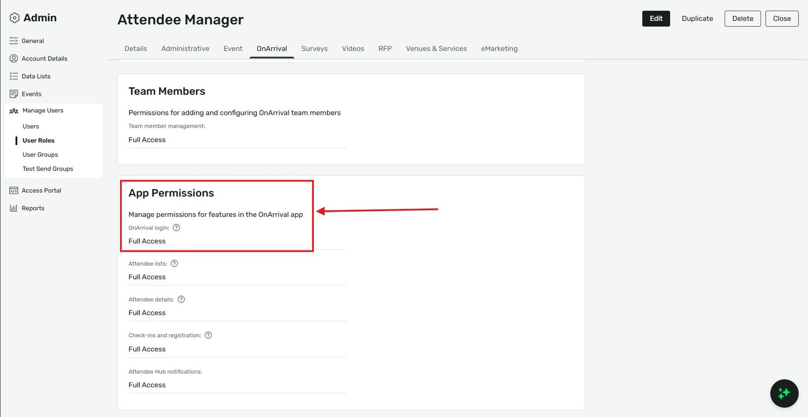 OnArrival App Permissions | Attendeegain