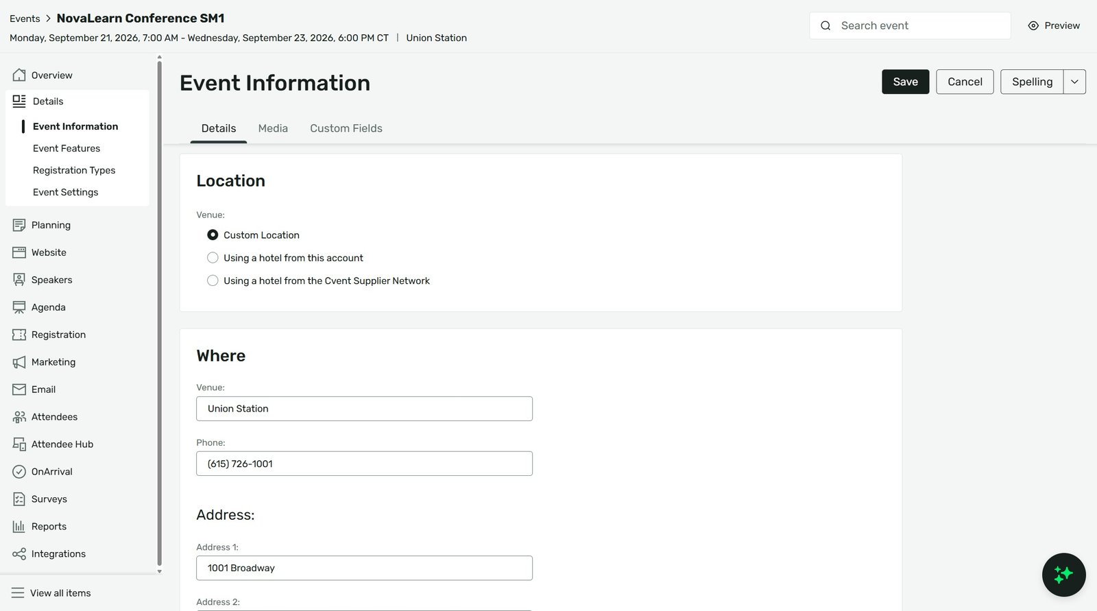 Updating the event data | Attendeegain